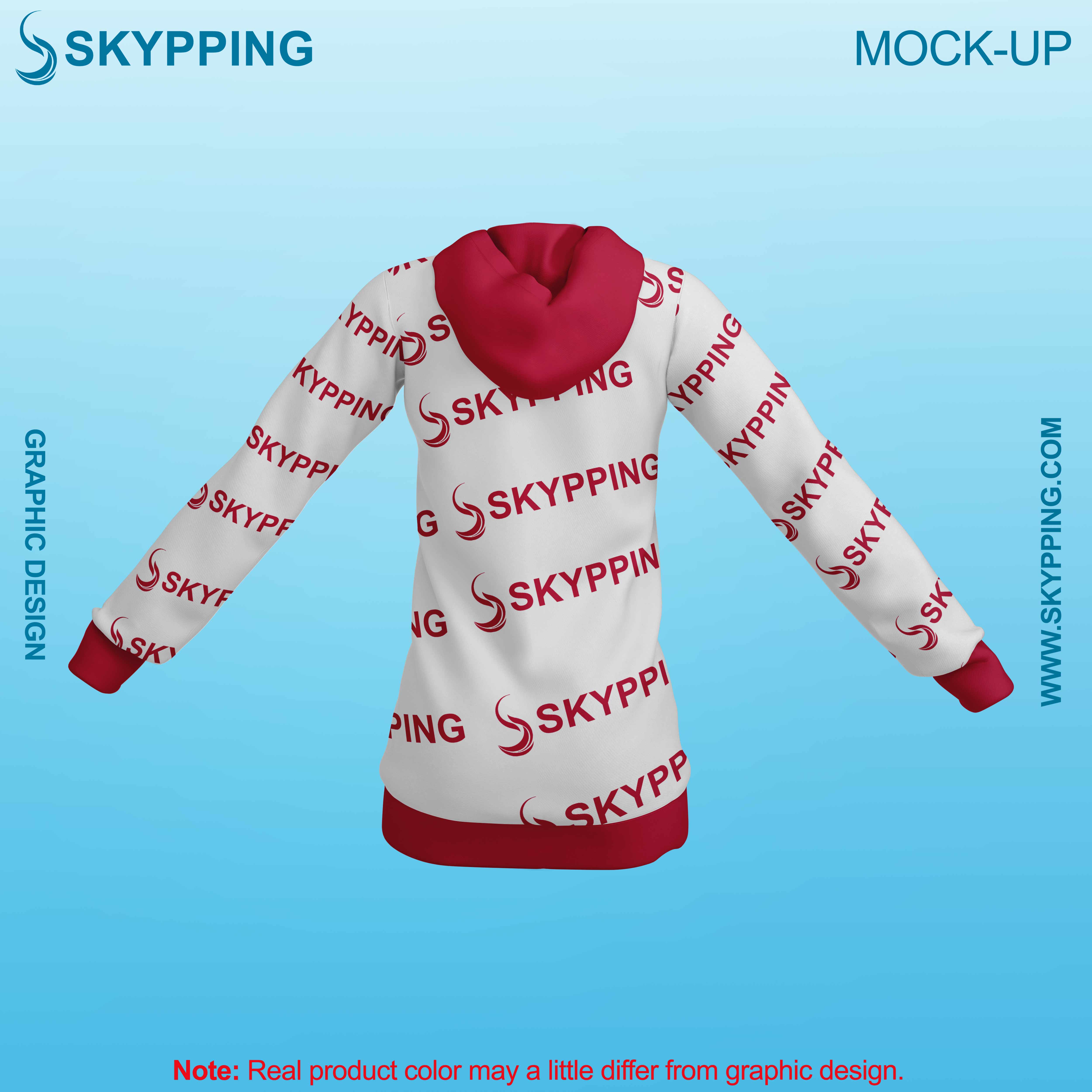 White Combo Pull Over Hoodie with Kangroo Pockets for Women